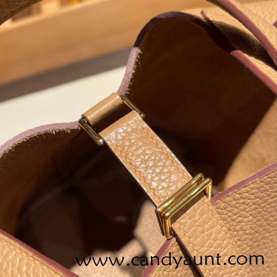 Hermes Picotin Clemence 18cm 0M/Chai Gold Hardware Hermes Picotin Clemence 18cm 0M/Chai Gold Hardware