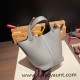 Hermes Picotin Clemence 18cm 0L/ Gris Meyer Gold Hardware Hermes Picotin Clemence 18cm 0L/ Gris Meyer Gold Hardware