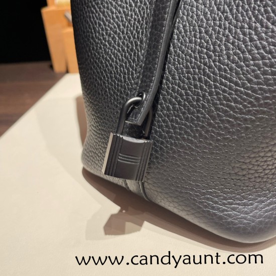Hermes Picotin Clemence 18cm so black black Hardware Hermes Picotin Clemence 18cm so black black Hardware
