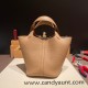 Hermes Picotin Clemence 18cm 0M/Chai Silver Hardware Hermes Picotin Clemence 18cm 0M/Chai Silver Hardware