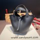 Hermes Picotin Clemence 18cm 89 /Black (Noir) Gold Hardware Hermes Picotin Clemence 18cm 89 /Black (Noir) Gold Hardware