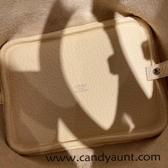 Hermes Picotin Clemence 18cm I2 /Nata Silver Hardware Hermes Picotin Clemence 18cm I2 /Nata Silver Hardware