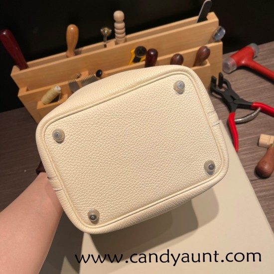 Hermes Picotin Clemence 18cm I2 /Nata Silver Hardware Hermes Picotin Clemence 18cm I2 /Nata Silver Hardware