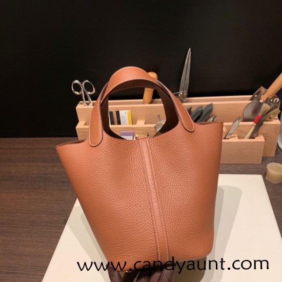Hermes Picotin Clemence 18cm 37/Gold Gold Hardware Hermes Picotin Clemence 18cm 37/Gold Gold Hardware