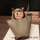 Hermes Picotin Clemence 18cm 18 /Étoupe Grey Gold Hardware Hermes Picotin Clemence 18cm 18 /Étoupe Grey Gold Hardware