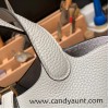 Hermes Picotin Clemence 18cm 08 /Blue Pale Gold Hardware