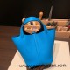 Hermes Picotin Clemence 18cm 0F /Blue Frida Silver Hardware Hermes Picotin Clemence 18cm 0F /Blue Frida Silver Hardware