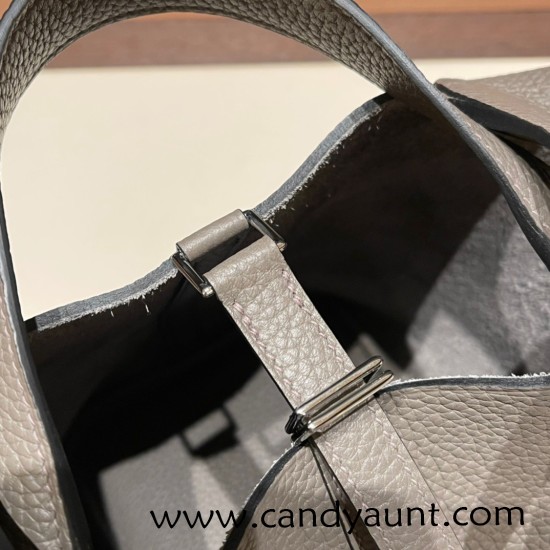 Hermes Picotin Clemence 18cm 8F /Etain Silver Hardware Hermes Picotin Clemence 18cm 8F /Etain Silver Hardware