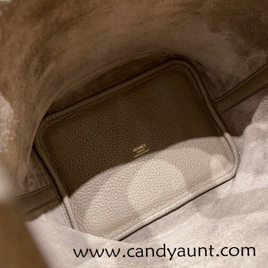Hermes Picotin Clemence 18cm 8F /Etain Gold Hardware Hermes Picotin Clemence 18cm 8F /Etain Gold Hardware
