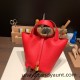 Hermes Picotin Clemence 18cm 0G /Rouge Sellier Gold Hardware Hermes Picotin Clemence 18cm 0G /Rouge Sellier Gold Hardware