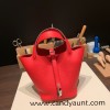 Hermes Picotin Clemence 18cm S3 /Rouge Cœur Silver Hardware