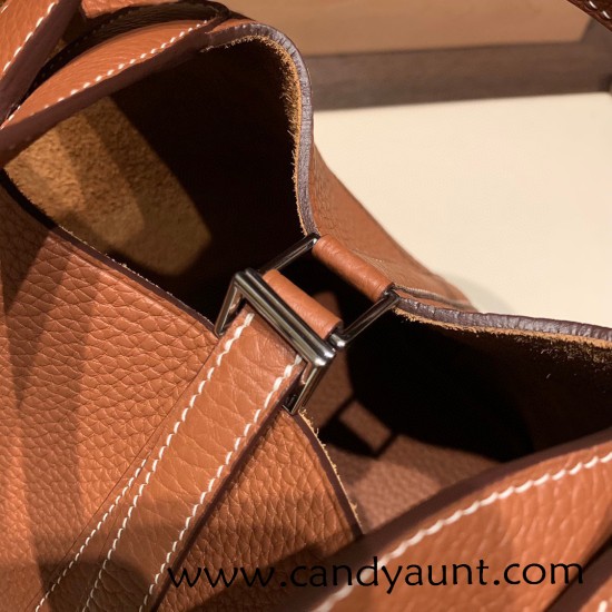 Hermes Picotin Clemence 18cm 37/Gold Silver Hardware Hermes Picotin Clemence 18cm 37/Gold Silver Hardware