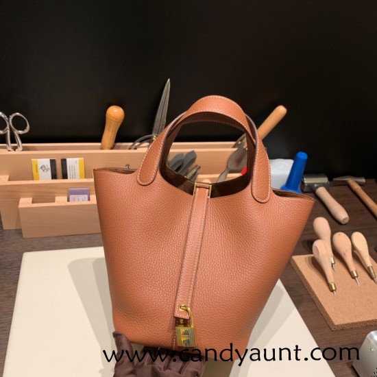 Hermes Picotin Clemence 18cm 37/Gold Gold Hardware Hermes Picotin Clemence 18cm 37/Gold Gold Hardware