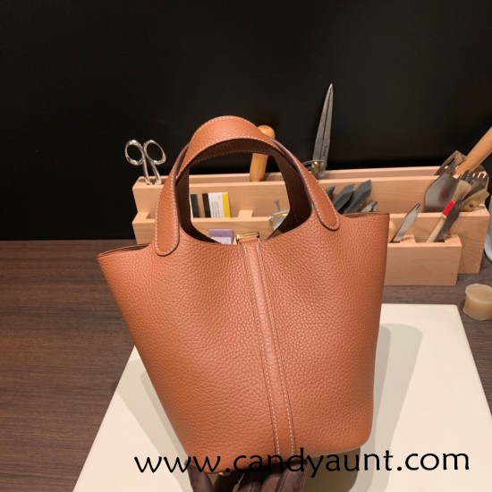Hermes Picotin Clemence 18cm 37/Gold Gold Hardware Hermes Picotin Clemence 18cm 37/Gold Gold Hardware