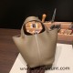 Hermes Picotin Clemence 18cm 18 /Étoupe Grey Gold Hardware Hermes Picotin Clemence 18cm 18 /Étoupe Grey Gold Hardware