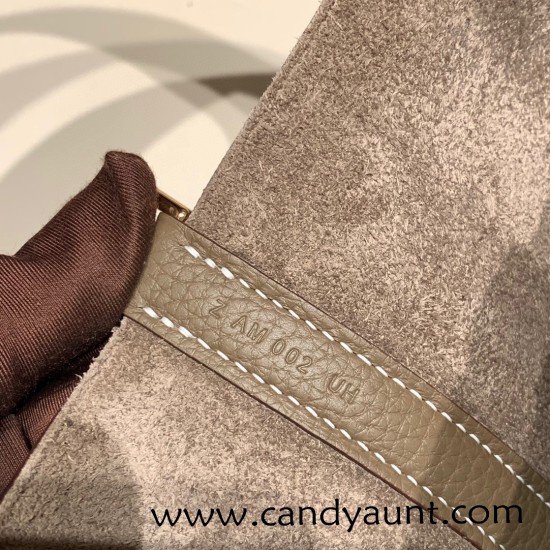 Hermes Picotin Clemence 18cm 18 /Étoupe Grey Silver Hardware Hermes Picotin Clemence 18cm 18 /Étoupe Grey Silver Hardware