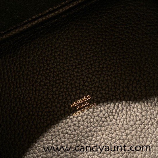 Hermes Picotin Clemence 18cm 89 /Black Gold Hardware Hermes Picotin Clemence 18cm 89 /Black Gold Hardware