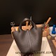 Hermes Picotin Clemence 18cm 46 /Ebene Gold Hardware Hermes Picotin Clemence 18cm 46 /Ebene Gold Hardware
