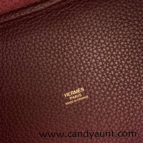 Hermes Picotin Clemence 18cm 0G/ Rouge Sellier Gold Hardware Hermes Picotin Clemence 18cm 0G/ Rouge Sellier Gold Hardware