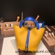 Hermes Picotin Clemence 18cm 9D Jaune Ambre & 7T /Blue Electric Silver Hardware Hermes Picotin Clemence 18cm 9D Jaune Ambre & 7T /Blue Electric Silver Hardware