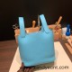 Hermes Picotin Clemence 18cm P3 /Blue du Nord Gold Hardware Hermes Picotin Clemence 18cm P3 /Blue du Nord Gold Hardware
