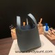 Hermes Picotin Clemence 18cm Y7/ Blue Orage Gold Hardware Hermes Picotin Clemence 18cm Y7/ Blue Orage Gold Hardware