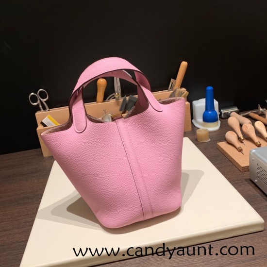 Hermes Picotin Clemence 18cm X9 /Mauve Sylvestre Gold Hardware Hermes Picotin Clemence 18cm X9 /Mauve Sylvestre Gold Hardware