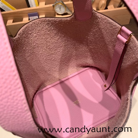 Hermes Picotin Clemence 18cm X9 /Mauve Sylvestre Gold Hardware Hermes Picotin Clemence 18cm X9 /Mauve Sylvestre Gold Hardware
