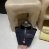 Picotin Lock 18/PM Cargo Picotin Black Twill Ash 78/Blue Marine Gold Hardware Fully Hand-Stitched
