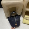 Picotin Lock 18/PM Cargo Picotin Black Twill Ash 78/Blue Marine Gold Hardware Fully Hand-Stitched