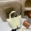 Picotin Lock 18/PM New Stock Picotin I8 Jaune Milton [2024 SS New Color] Silver Hardware Fully Hand-Stitched