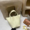 Picotin Lock 18/PM New Stock Picotin I8 Jaune Milton [2024 SS New Color] Silver Hardware Fully Hand-Stitched