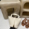 Picotin Lock 18/PM Taurillon Clemence (TC) Picotin I8 S2/Trench [2024 SS New Color] Gold Hardware Fully Hand-Stitched