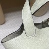 Picotin Lock 18/PM Taurillon Clemence (TC) 0S Vert Fizz (Hermes Vert Fizz) Silver Hardware Fully Hand-Stitched