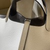 8Q Beige Marfa & 46/Ebene Picotin Lock 18/PM Taurillon Clemence (TC) Silver Hardware Fully Hand-Stitched