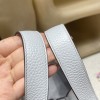 Picotin Lock 18/PM Taurillon Clemence (TC) 7R/Azur Silver Hardware Fully Hand-Stitched