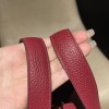 Picotin Lock 18/PM Taurillon Clemence (TC) K1/Rouge Grenat Gold Hardware Fully Hand-Stitched