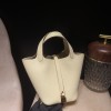 I8 Jaune Milton Gold Hardware Picotin Lock 18/PM Taurillon Clemence (TC)