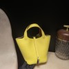 0Y Limoncello & 93/Orange Silver Hardware Picotin Lock 18/PM Taurillon Clemence (TC)