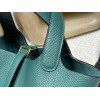 Z6/Malachite Gold Hardware Picotin Lock 18/PM Taurillon Clemence (TC)