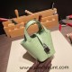HERMES Picotin Lock 22/MM Ostrich 3I/Vert Criquet Silver Hardware HERMES Picotin Lock 22/MM Ostrich 3I/Vert Criquet Silver Hardware
