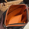 Hermès Plume 32 Swift 89/Black (Noir) X 93/Orange Silver Hardware Plume-001 Fully Hand-Stitched