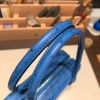 Hermès Plume 21 Ostrich W0/Vert Bosphore Silver Hardware Plume-006 Fully Hand-Stitched