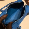 Hermès Plume 21 Ostrich T7/Blue Hydra Silver Hardware Plume-010 Fully Hand-Stitched