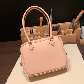 Hermès Plume 21 Evercolor P1/Rose Eglantine Silver Hardware Plume-013 Fully Hand-Stitched
