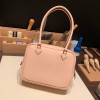 Hermès Plume 21 Evercolor P1/Rose Eglantine Silver Hardware Plume-013 Fully Hand-Stitched
