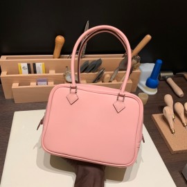 Hermès Plume 21 Evercolor 3Q/Rose Sakura Silver Hardware Plume-014 Fully Hand-Stitched
