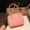 Hermès Plume 21 Evercolor 3Q/Rose Sakura Silver Hardware Plume-014 Fully Hand-Stitched