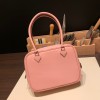 Hermès Plume 21 Evercolor 3Q/Rose Sakura Silver Hardware Plume-014 Fully Hand-Stitched