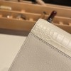 Hermès Verrou Mini 17cm Crocodile 8L/Beton (Béton) Silver Hardware Verrou-016 Fully Hand-Stitched